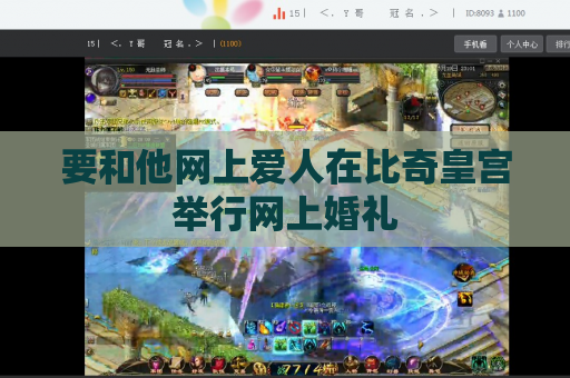 要和他网上爱人在比奇皇宫举行网上婚礼