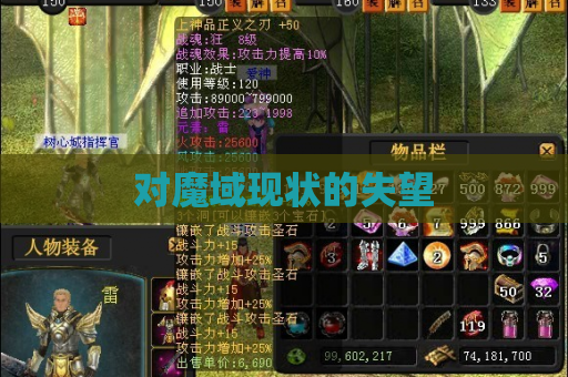 对魔域现状的失望 对魔域现状的失望