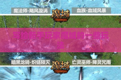 写给新手玩家魔域的一些玩法 写给新手玩家魔域的一些玩法