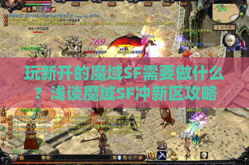 玩新开的魔域SF需要做什么？浅谈魔域SF冲新区攻略