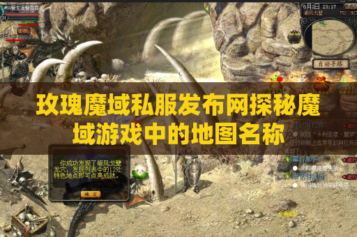玫瑰魔域私服发布网探秘魔域游戏中的地图名称
